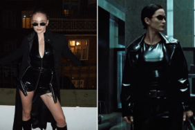 Sophie Turner Halloween latex plunging romper The Matrix
