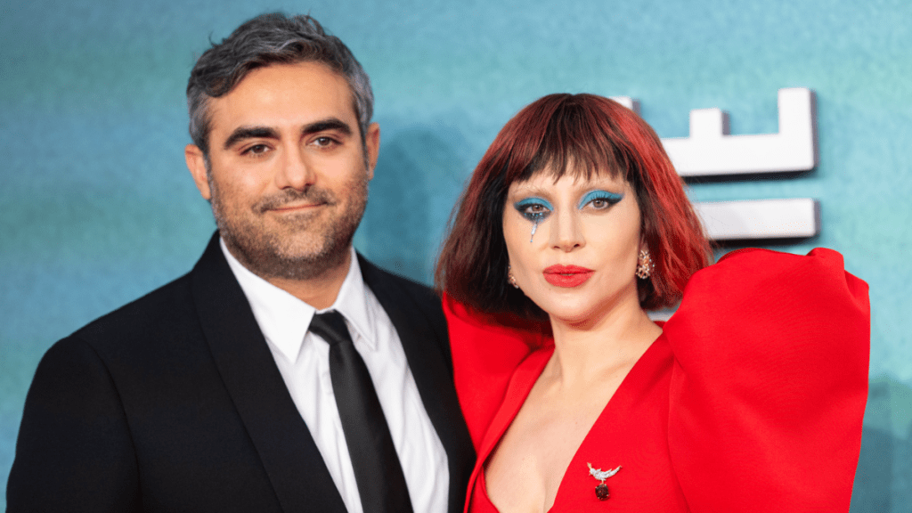 Lady Gaga and Michael Polansky attend the UK Premiere of "Joker Folie à Deux" at the Cineworld Leicester Square on September 25, 2024 in London, England.