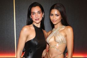 Dua Lipa and Zendaya are seen backstage at the 2024 Rock & Roll Hall Of Fame Induction Ceremony streaming on Disney+ at Rocket Mortgage Fieldhouse on October 19, 2024 in Cleveland, Ohio.