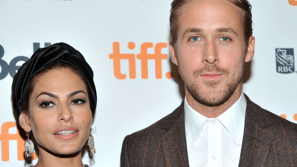 Actors Eva Mendes and Ryan Gosling attend "The Place Beyond The Pines" premiere during the 2012 Toronto International Film Festival at Princess of Wales Theatre on September 7, 2012 in Toronto, Canada.