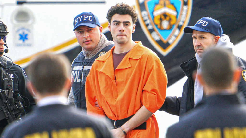Luigi Mangione, the suspect indicted in the murder of UnitedHealthcare CEO Brian Thompson, is seen arriving at the South Street Helipad in New York City on December 19, 2024 after being extradited from Pennsylvania.
