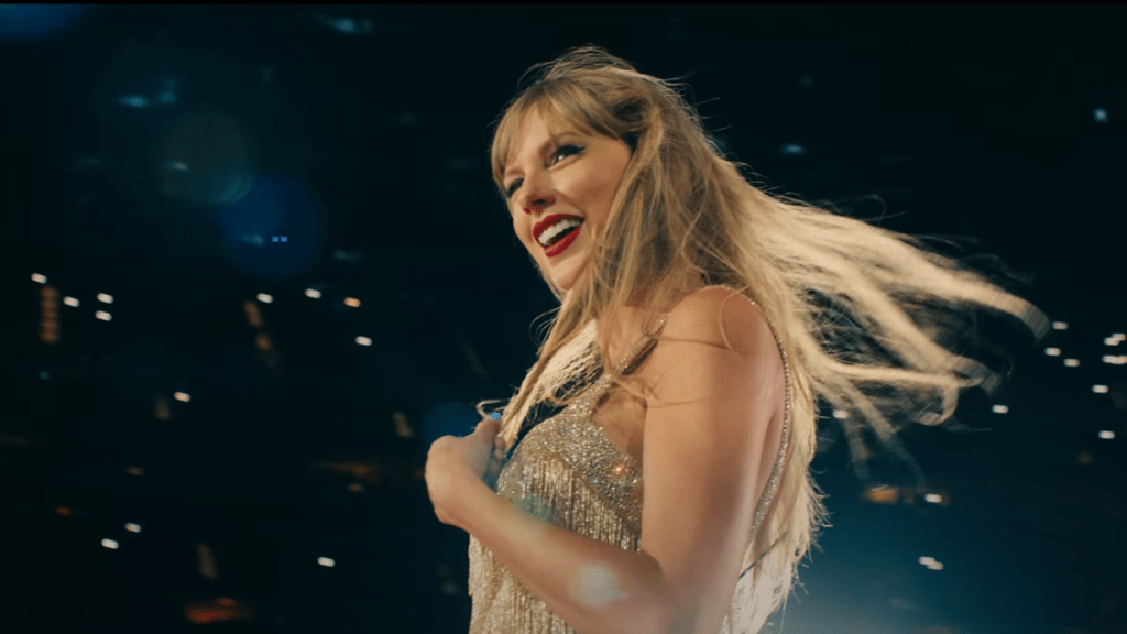 A scene from Taylor Swift's upcoming The Eras Tour film