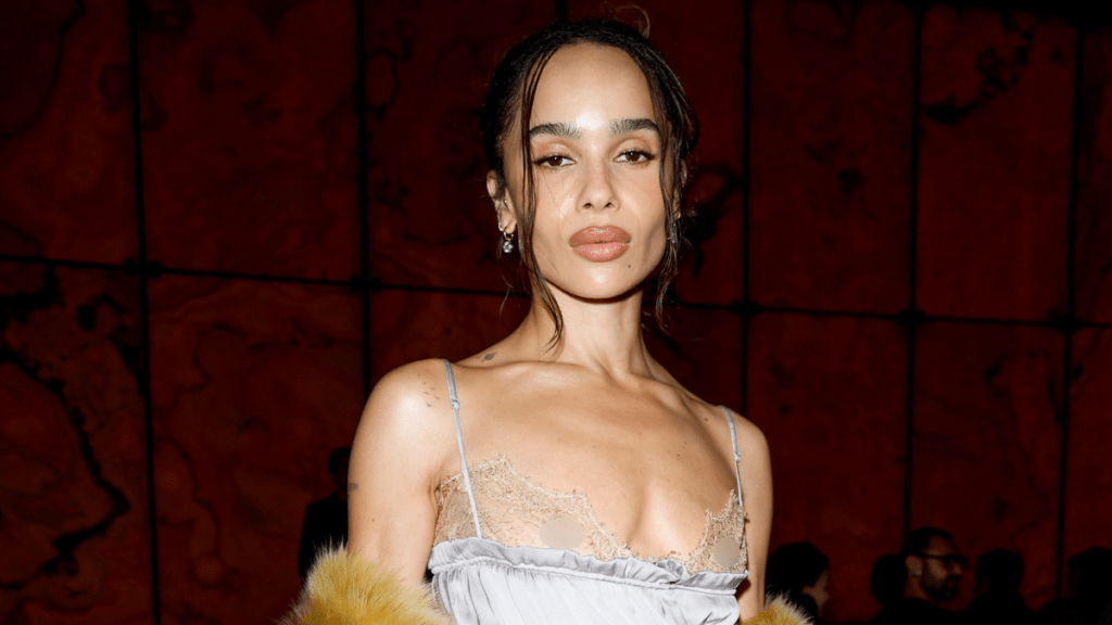 Zoe Kravitz Lacy Bra Dress