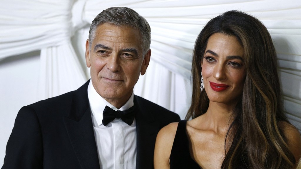 George Clooney's Wife Amal Reacts to His New Dark Hair