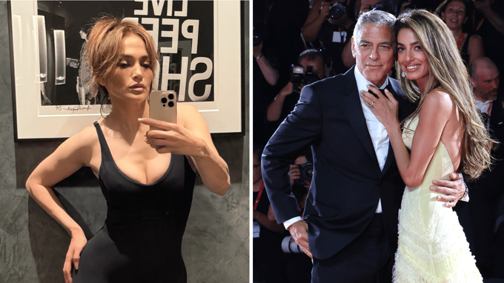 Jennifer Lopez George and Amal Clooney