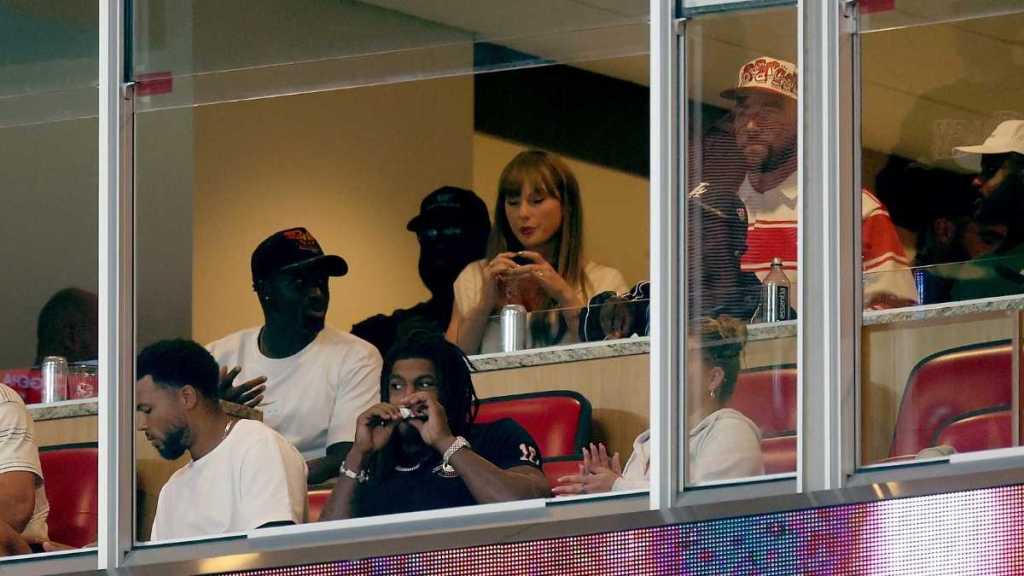 Engaged Taylor Swift Puts on a Leggy Display on Date Night With Travis Kelce