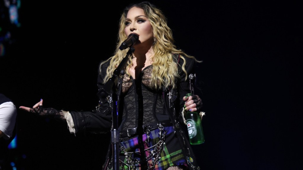 Madonna Ditches Pants for Her Birthday With Labubu Cake
