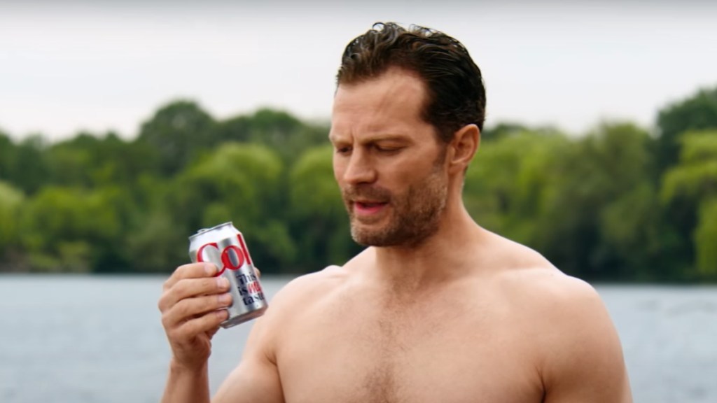 jamie dornan diet coke ad body