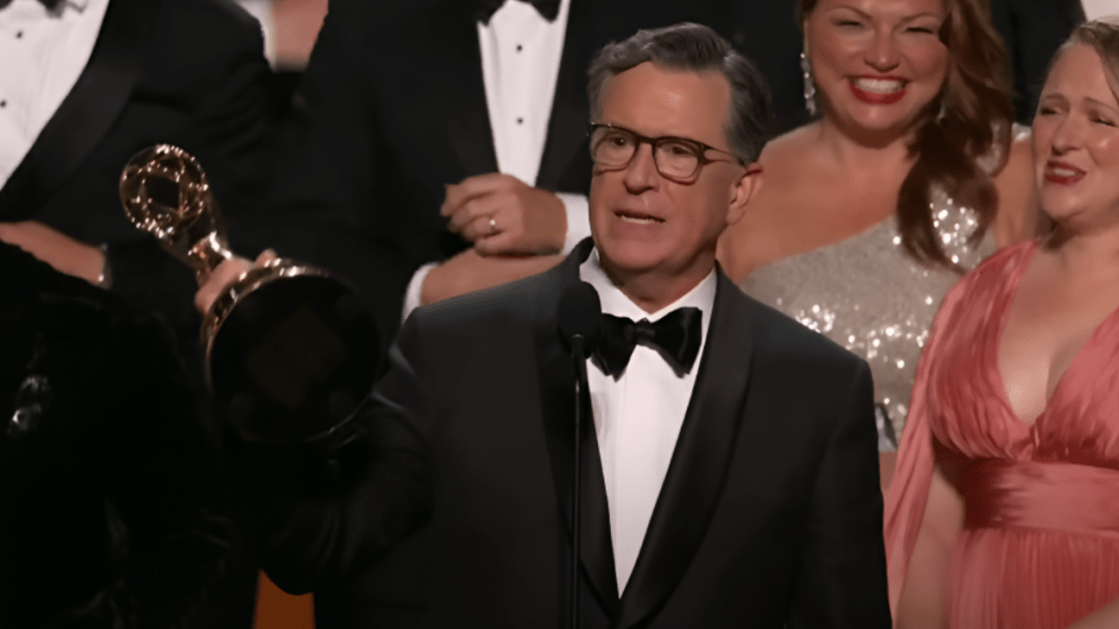 Stephen Colbert Pays Tribute to Late Assistant After Winning at Emmys 2025