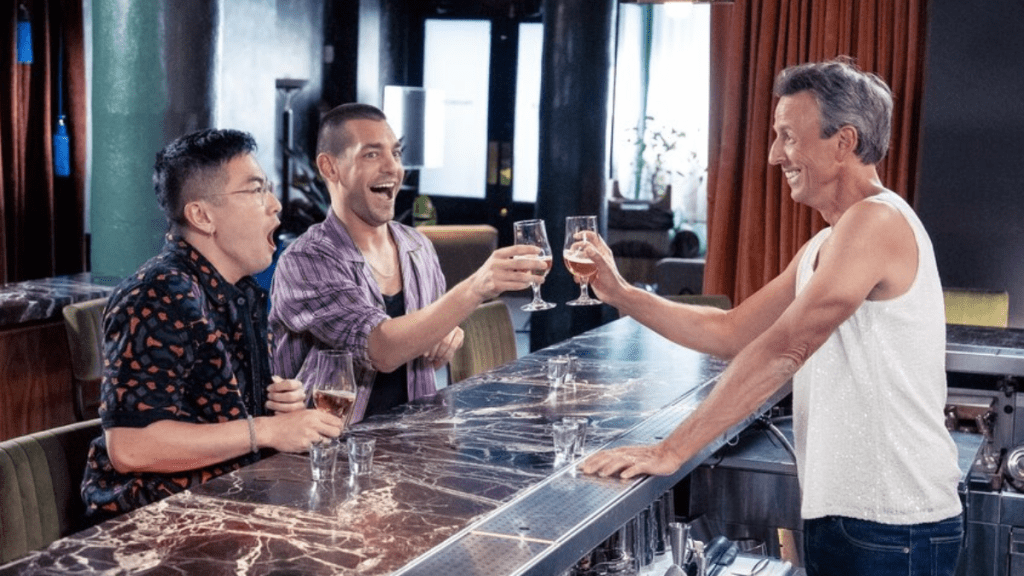 Seth Meyers Takes Off His Shirt for Bowen Yang & Matt Rogers 
