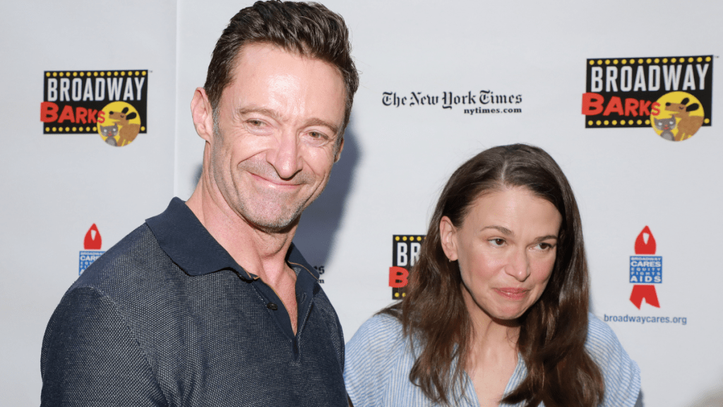 Hugh Jackman & Sutton Foster Are Delaying Red Carpet Debut Over Fame Fears, Sources Say 