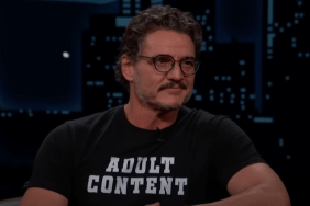 Pedro Pascal Supports Jimmy Kimmel While Wearing 'Adult Content' Tee