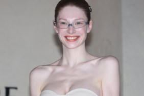 Hunter Schafer Poses in Daring Bustier Dress in Seoul