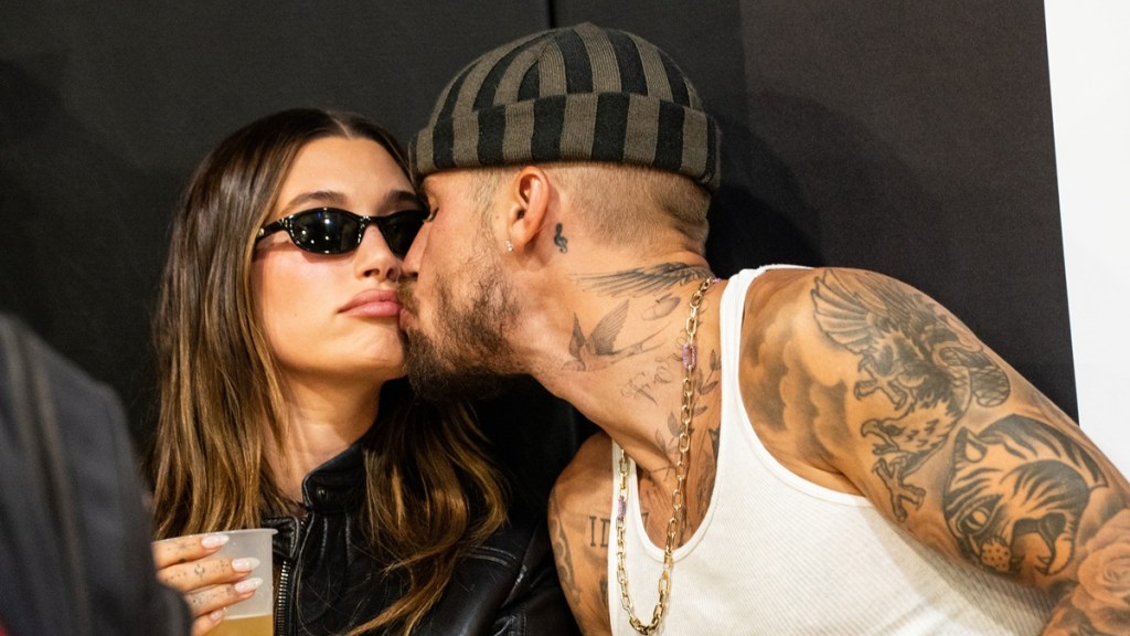 Justin Bieber Giving Hailey Bieber a Kiss in Pool Has Internet in Chokehold