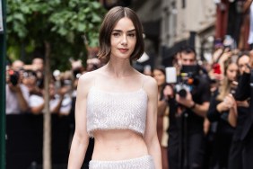 Lily Collins Showcases Her Abs in Two-Piece Red Carpet Outfit
