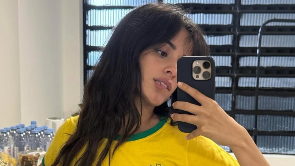 Internet Reacts to Camila Cabello Lifting Up Her T-Shirt in Mirror Selfie