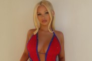 Alabama Barker Turns Heads in Bold Backless Halter & Mini-Skirt