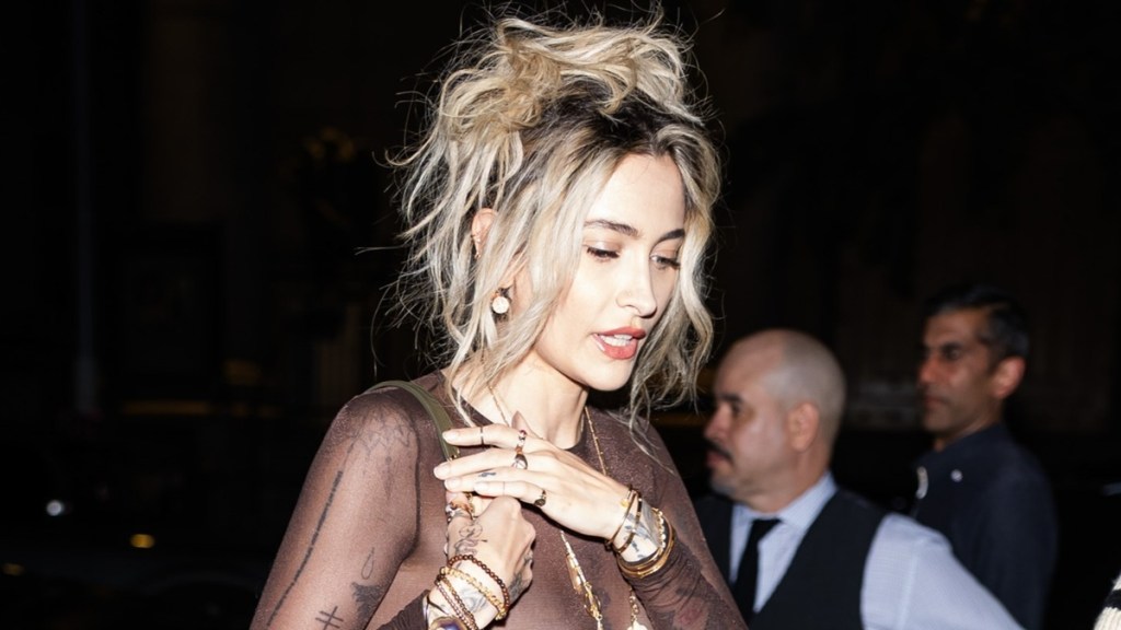 Paris Jackson Wearing Sheer Top & Ruffled Skirt Demands a Second Look