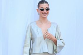 Hailey Bieber Goes Vintage in a Low-Cut Co-Ord Set for Rhode’s Sephora Launch