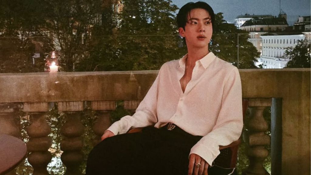 BTS Jin in Unbuttoned Shirt Leaves Fans Saying He's 'The Main Event' at Gucci Show