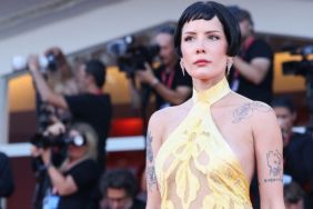 Photos: Halsey Risks Wardrobe Malfunction in Side-Baring Dress