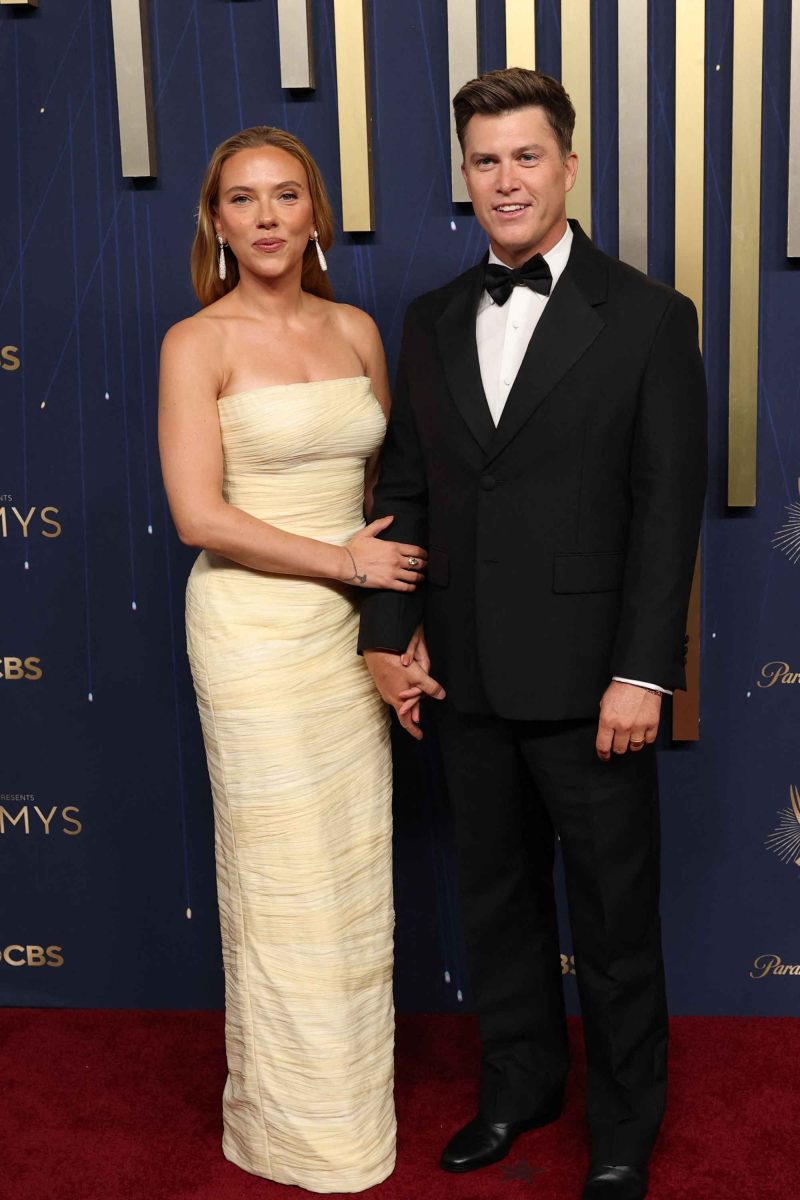 Colin Jost’s Hands Said It All During Scarlett Johansson’s Emmys Moment