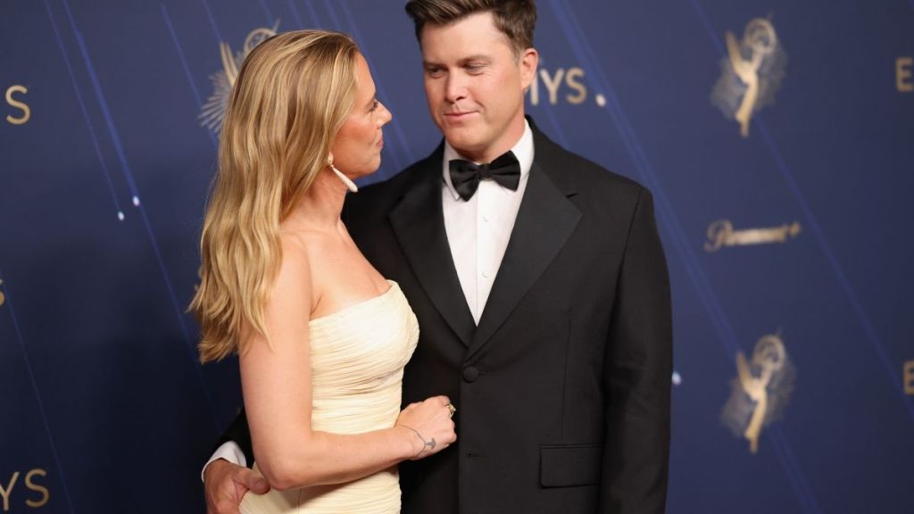 Colin Jost’s Hands Said It All During Scarlett Johansson’s Emmys Moment
