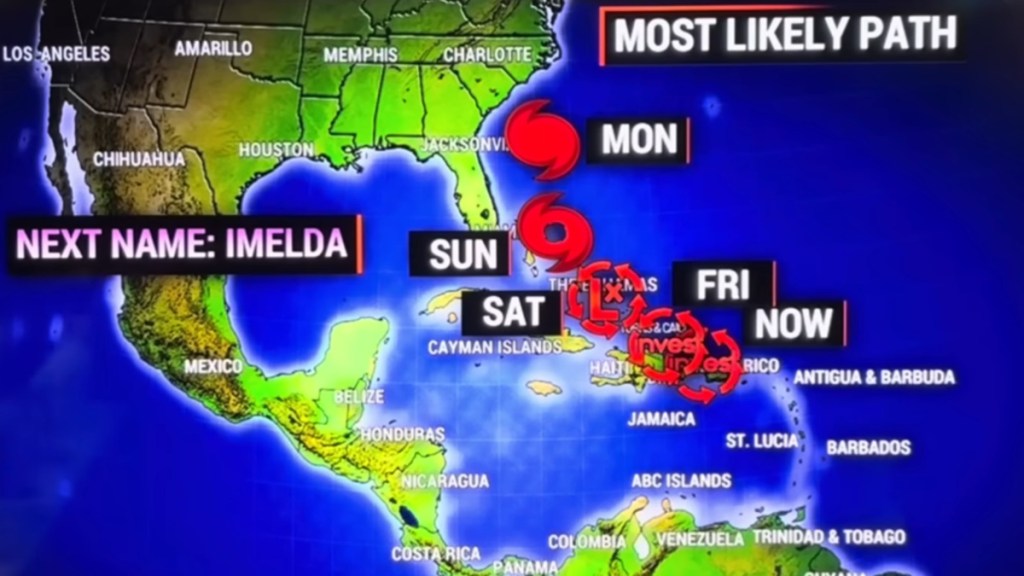 Hurricane Imelda Tropical Storm Path Where Hit US Humberto