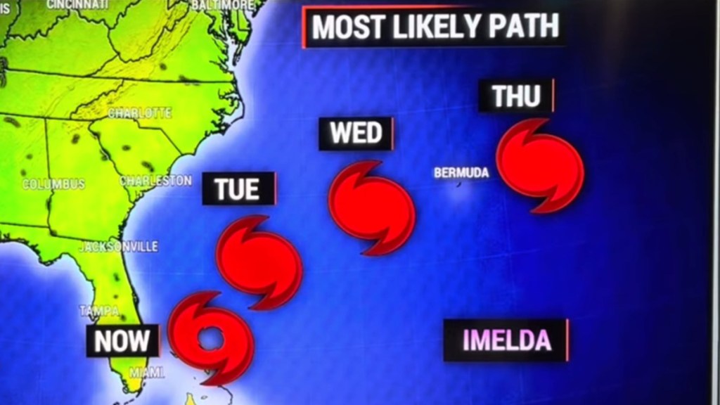 Tropical Storm Imelda Path Hurricane Change Wildly Track Humberto Combine