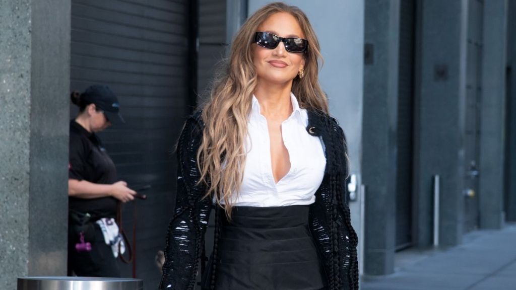 Jennifer Lopez Channels Her Inner Bosswoman in Black & White NYC Look