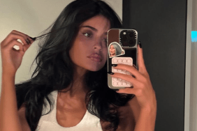Kylie Jenner Debuts New Hair Color in Black Bra Top