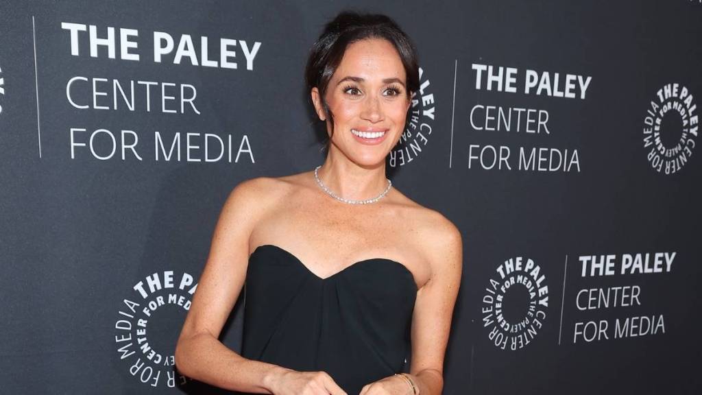 Meghan Markle Is a Chic Royal in Strapless Chanel Dress