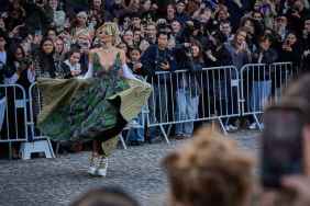 Paris Hilton's Feather Gown Look in Photos Has Fans 'Absolutely Obsessed'