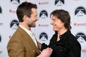 Glen Powell and Tom Cruise