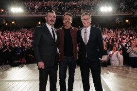Jimmy Kimmel Posing With Seth Meyers & Stephen Colbert Has Fans Saying 'Legends Being Legendary'