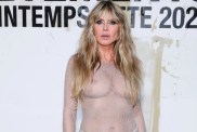 Heidi Klum Joins 'Naked Dress' Trend With Sheer Lace Outfit