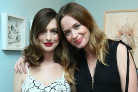 Anne Hathaway & Emily Blunt Share a Laugh in New Devil Wears Prada 2 Set Photos