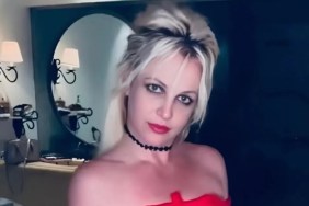 Britney Spears Shows Off Her Pink Mini-Dress With Bold Neckline