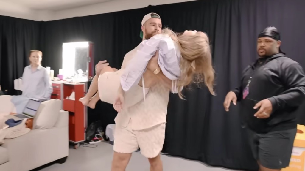 Travis Kelce Shares PDA Moment With Taylor Swift in Docuseries Trailer