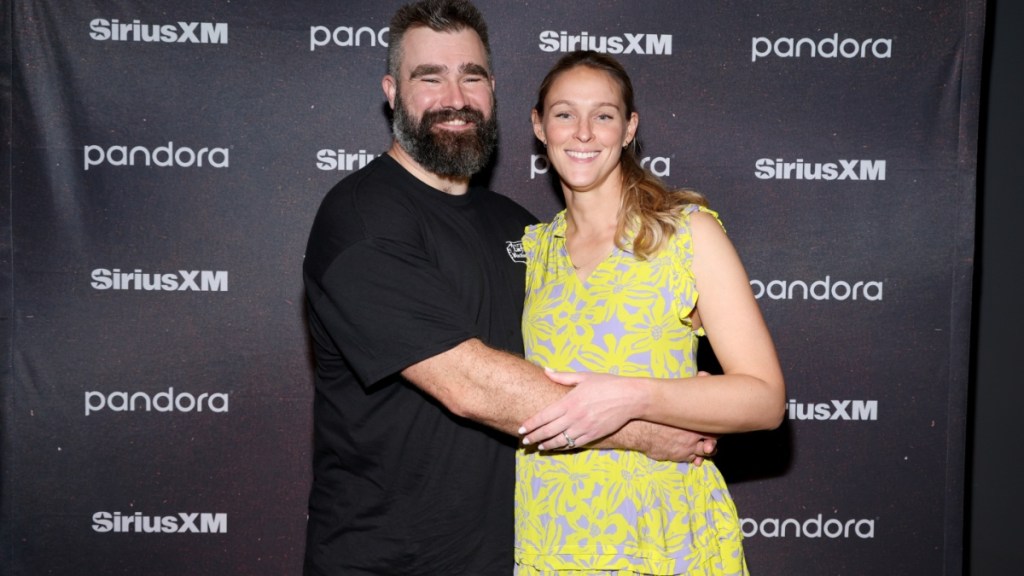 Jason Kelce's Wife Kylie Jokes About His 'Manhood' After Taylor Swift's Song