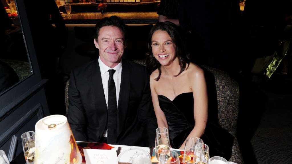 Hugh Jackman & Sutton Foster Make Red Carpet Debut