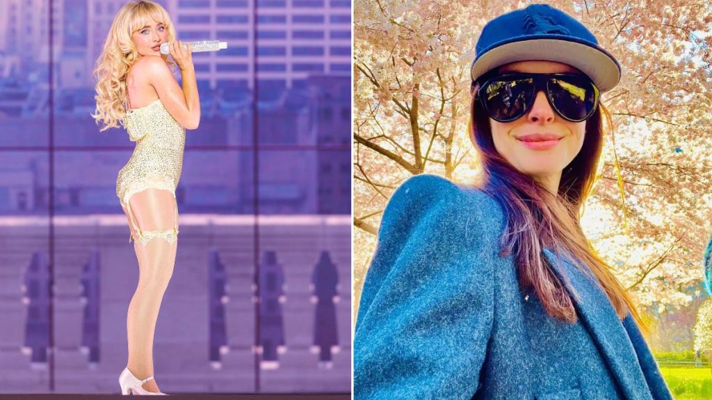 Sabrina Carpenter Arrests Anne Hathaway in NYC Concert Video