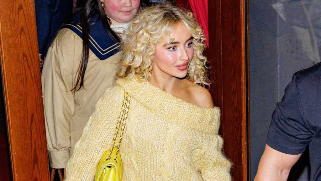 Sabrina Carpenter Revives Summer Vibes in Yellow Knitted Mini Dress Look