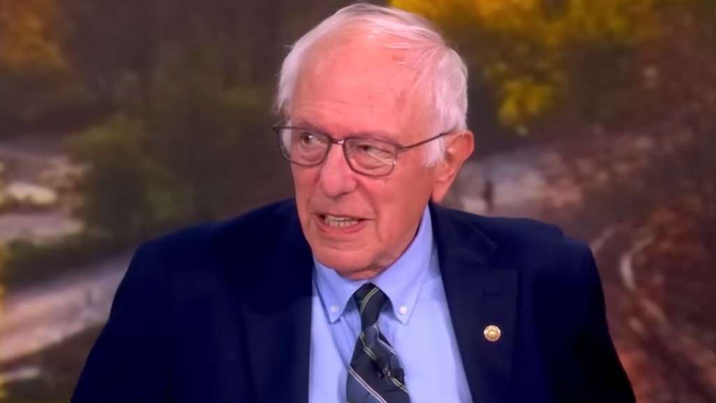 Bernie Sanders Reaction Trump AI Sewage Video No Kings Protest The View