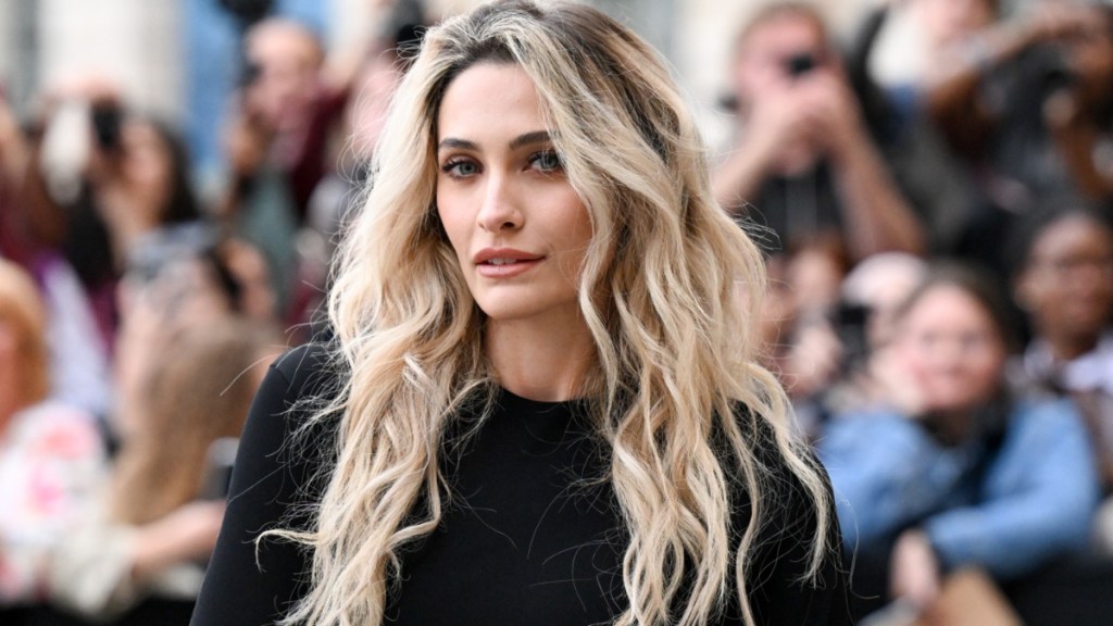 paris jackson thigh high slit dress