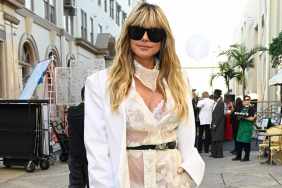 Heidi Klum's Sheer Lace Tights & Bra Photos Send Pulses Racing