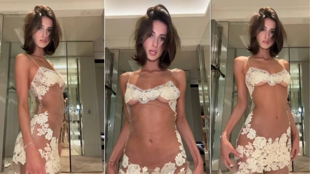 Bianca Censori's Sister Takes It up a Notch in All Sheer Dress