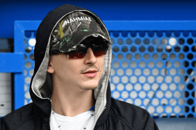 Timothée Chalamet Showcases Abs in Just Jacket Look 