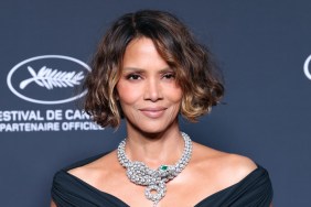 Halle Berry Sitting in Black Slip Dress Is Must See