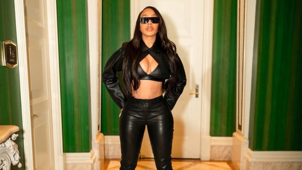 La La Anthony's Leather Bra Top Look Will Make Your Day